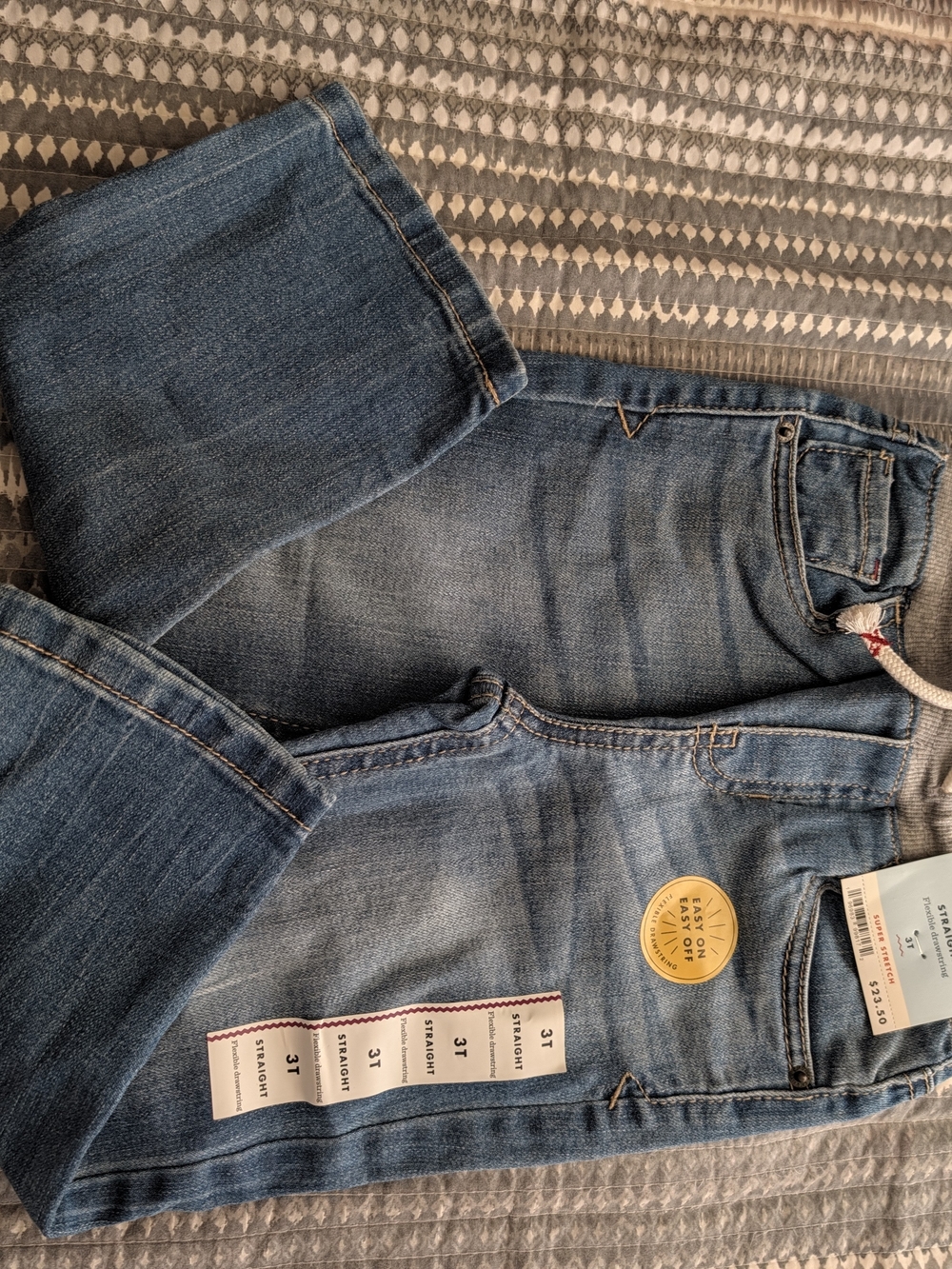NWT Cat and Jack Elastic Waist Jeans Size 3T